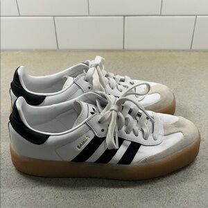 Adidas Samba White Black Gum Sole Sneakers